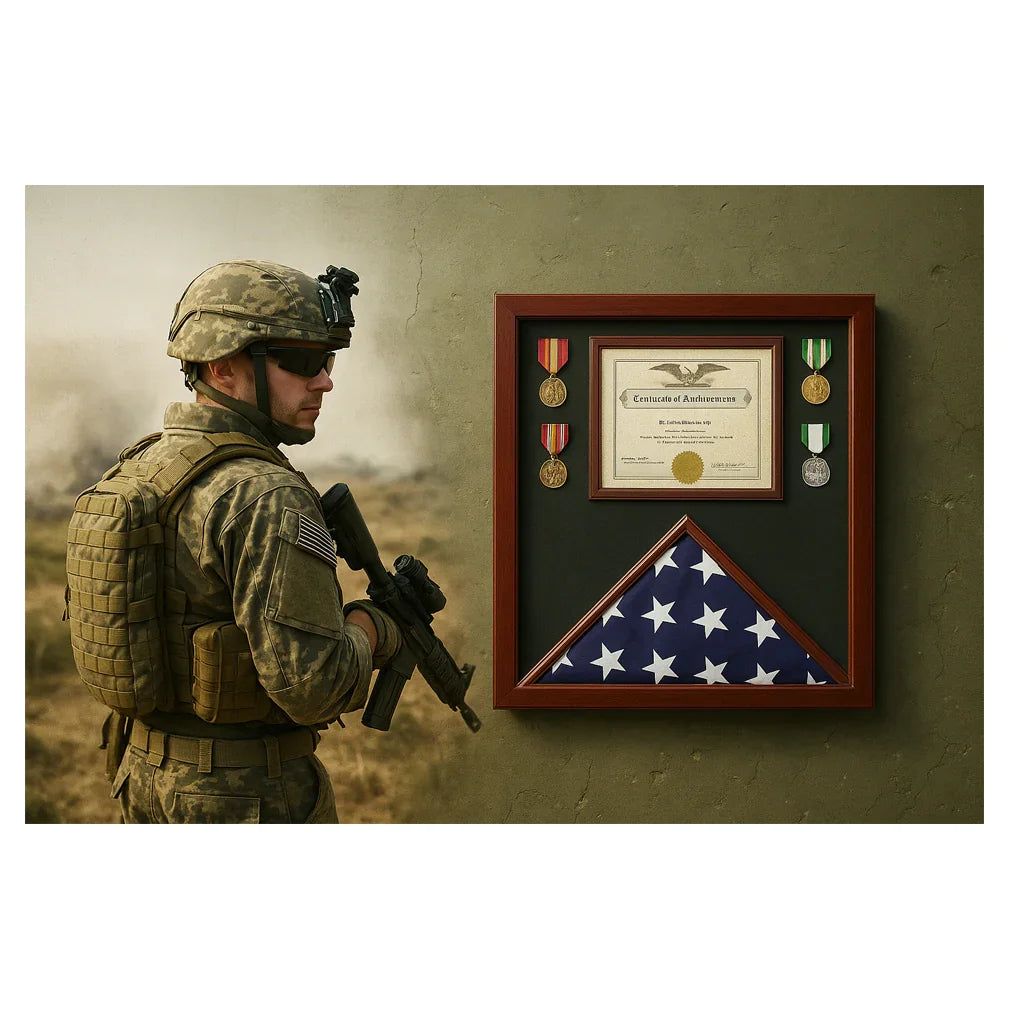 Flag Document Display Case, Wood, Flag certificate holder Flag Document Display Case, Flag certificate holder