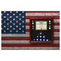 Flag Document Display Case, Wood, Flag certificate holder Flag Document Display Case, Flag certificate holder