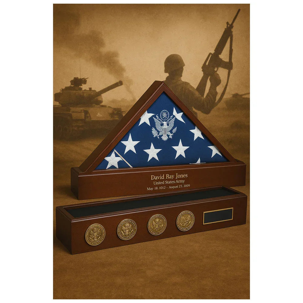 Flag and Personalized Pedestal Display Case Flag and Personalized Pedestal Display Case, Flag Case