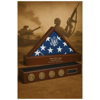 Flag and Personalized Pedestal Display Case Flag and Personalized Pedestal Display Case, Flag Case