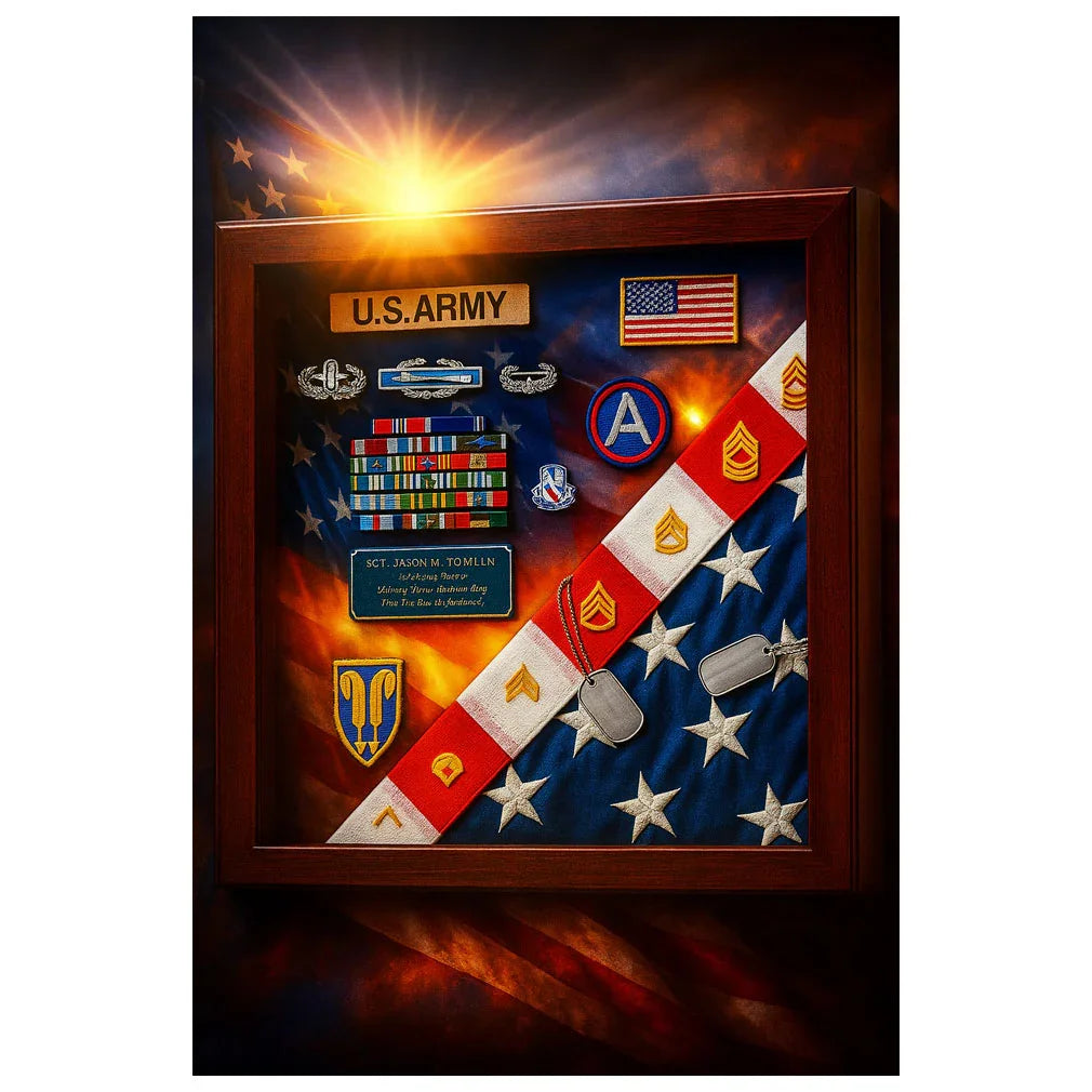 American Made Burial Flag Medals Display case American Made Burial Flag Medals Display case, Flag Cases