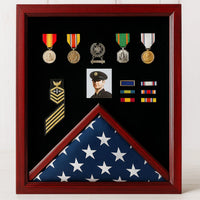 Flag and Medal Display Case, Military Flag and Medal Shadow Box, Flag and Medal Holder, Veteran Flag and Medal Display Case, Flag and Medal Presentation Case, Military Flag Display Box with Medals, Wooden Flag and Medal Display Case, Flag and Medal Frame