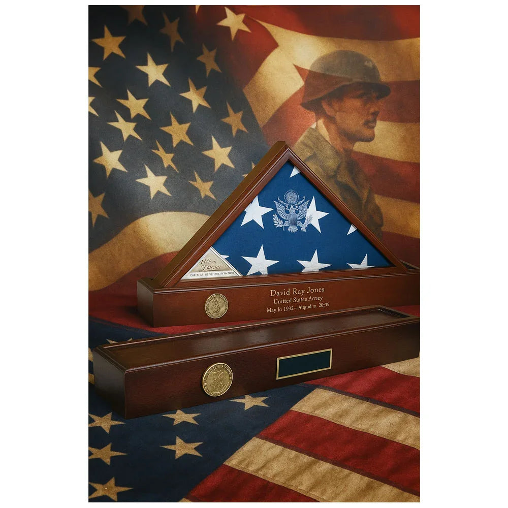 Flag and Personalized Pedestal Display Case Flag and Personalized Pedestal Display Case, Flag Case