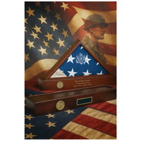 Flag and Personalized Pedestal Display Case Flag and Personalized Pedestal Display Case, Flag Case