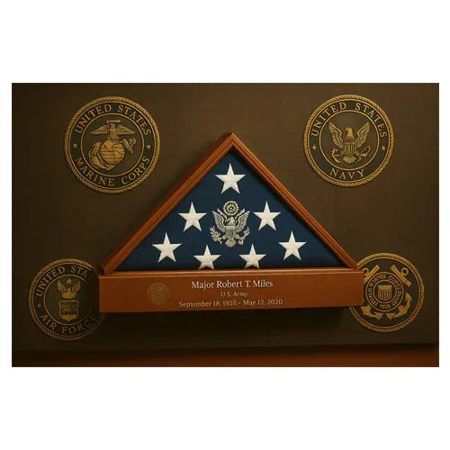 American Flag Cases - Large American Flag Case Pedestal