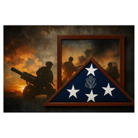 American Laser Engraved Flag Case