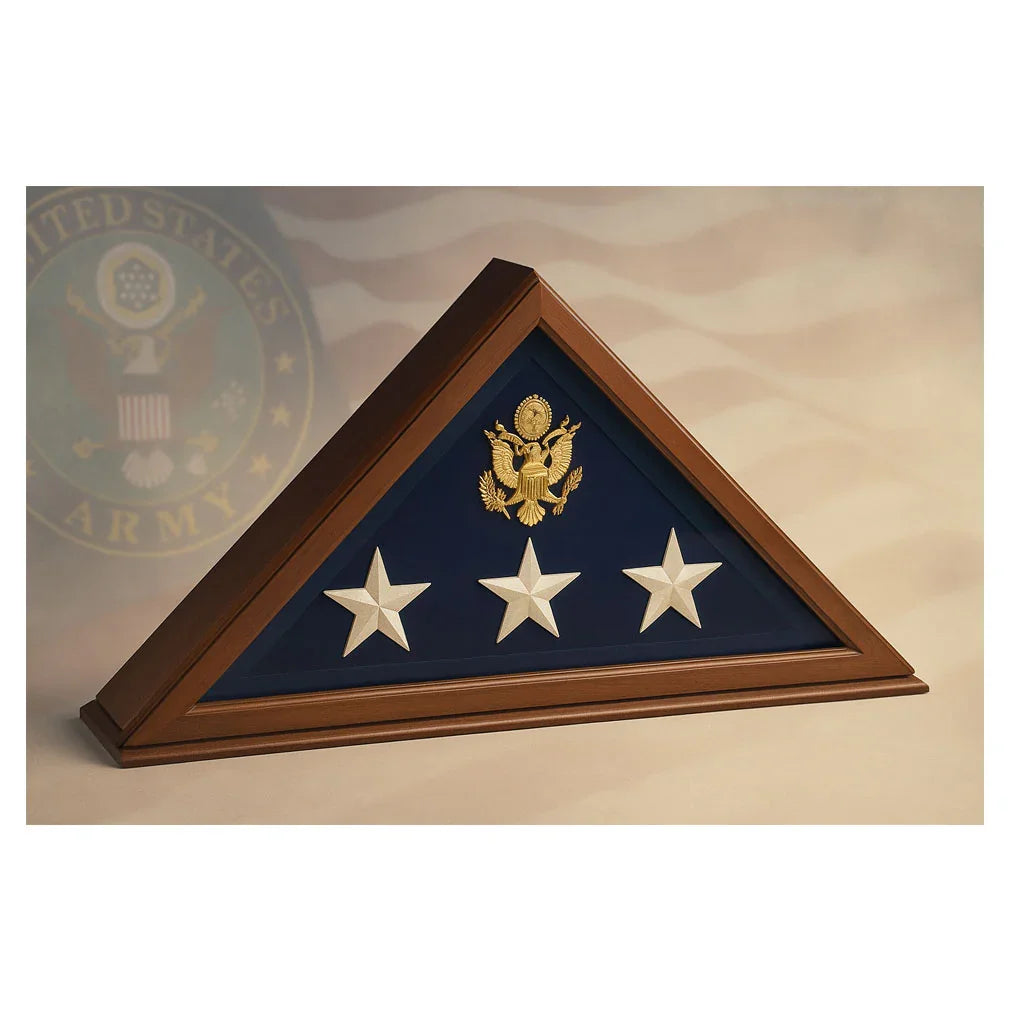 Memorials for police, firefighters, and first responders, Memorial Flag Display Case, Burial Flag Shadow Box, Military Funeral Flag Holder, Veteran Tribute Display Case