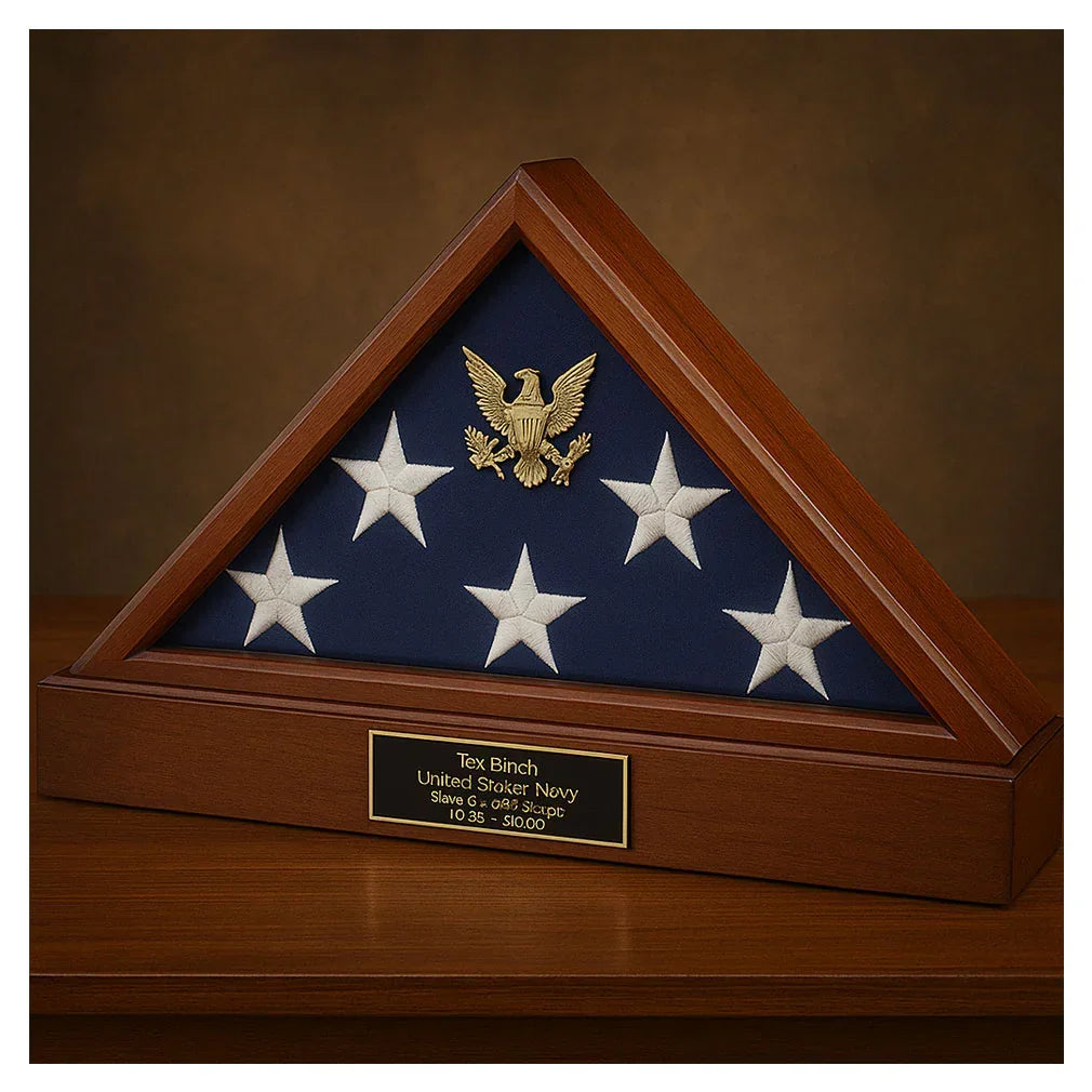 Burial Flag Display Case Military large Casket burial cases