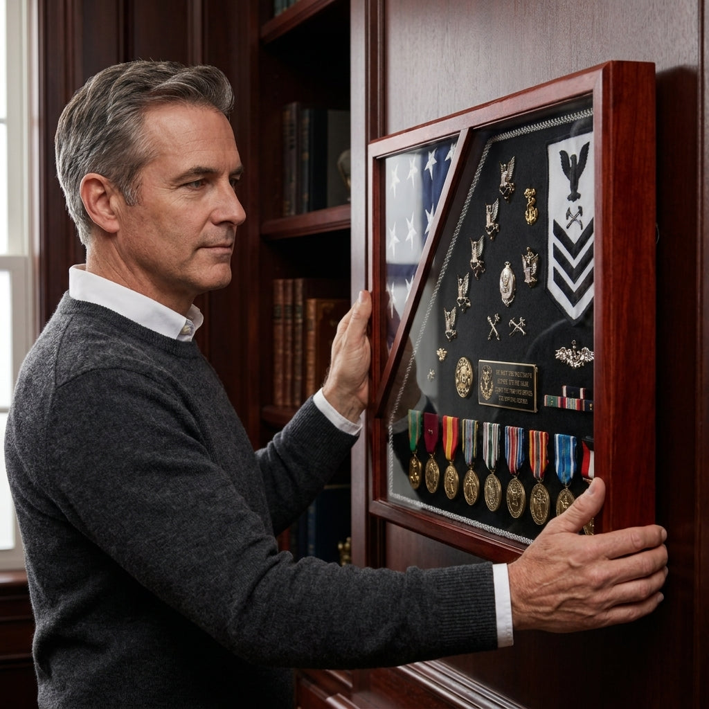 Military Shadow Box, Military Shadow Box Display, Military Display Case, Military Keepsake Shadow Box, Military Memorabilia Shadow Box, Military Medal Shadow Box, Veteran Shadow Box, Military Memorial Shadow Box, Military Award Display Case, Military Shadow Box Frame