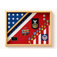 United States Coast Guard Flag Display Case, USCG Flag Display Box, Coast Guard Flag Holder, Military Flag Display Case Coast Guard, Coast Guard Flag Shadow Box, USCG Flag Case for Veterans, Wooden Coast Guard Flag Display Case, Coast Guard Retirement Flag Case
