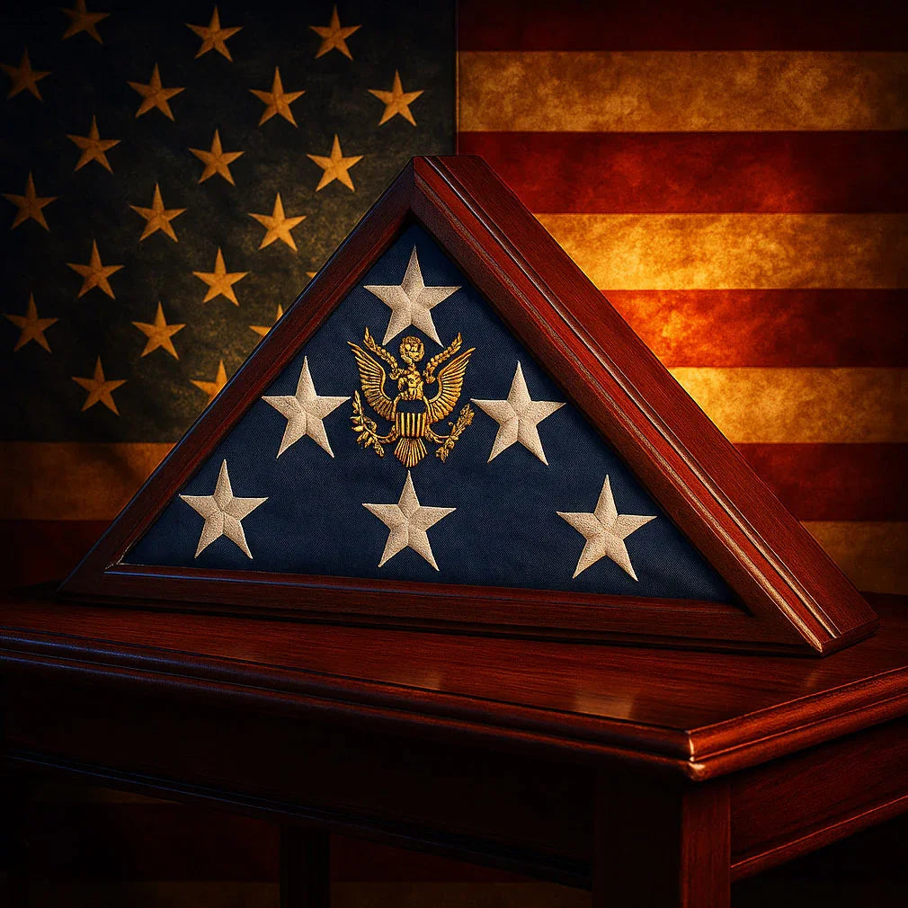 Burial Flag Case, Veteran Burial Flag Display Case, 5’ x 9.5’ Flag Case, Military Funeral Flag Case, American Burial Flag Box, Solid Wood Burial Flag Display, Made in USA Flag Case, Military Memorial Flag Case, Handmade Burial Flag Frame, Tribute Flag Display Case, Veterans Commemorative Flag Case, Casket Flag Display Case, Fallen Hero Memorial Flag Box, Wall-Mount Burial Flag Display, Personalized Burial Flag Case