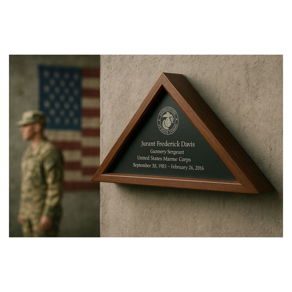 Personalized American Flag Case, Personalized Flag Frame