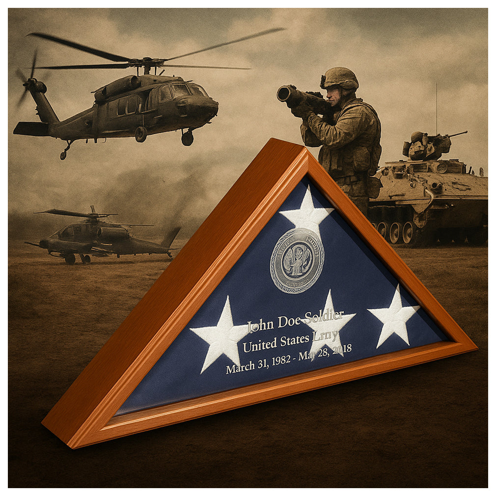 Personalized American Made Flag Display Cases
