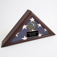 Personalized American Flag Display Case with U.S. Army Seal