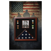 Photo Flag and Medal Display Case, Flag and Photo Frame Photo Flag and Medal Display Cases, Flag and Photo Frames