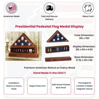 Presidential Pedestal Flag Medal Display Presidential Pedestal Flag Medal Display, Flag Display Case