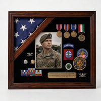 Retirement flag medal display frame, Military Retirement gift 