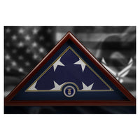 Air Force Flag Display Case, Military Flag Display Case for Air Force, Air Force Retirement Flag Case, US Air Force Flag Shadow Box, Air Force Burial Flag Display Case, Air Force Flag and Medal Display Case, Flag Case for 5x9.5 Burial Flag – Air Force, Personalized Air Force Flag Display Case