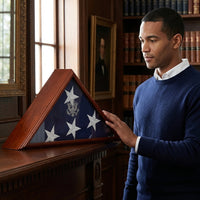 American Burial Flag Box, Burial Flag Display Box, American Flag Burial Box, Military Burial Flag Box, Veteran Flag Display Box, Memorial Flag Display Box, US Flag Burial Display Case, Funeral Flag Display Box, Tri Fold Flag Box, Folded Flag Display Case, military memorial gifts, veteran remembrance display case, patriotic memorial decor, military keepsake box, American veteran tribute case, funeral memorial display products, military honor display case, folded flag shadow box