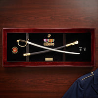Navy Sword Display Case, Naval Sword Display Case, US Navy Sword Display Case, Navy Officer Sword Display, Navy Ceremonial Sword Case, Military Sword Display Case Navy, Navy Sword Shadow Box, Navy Keepsake Display Case, Navy Retirement Sword Display, Navy Presentation Sword Case, US Navy Veteran Sword Display, Naval Officer Sword Shadow Box, Navy Retirement Keepsake Case, Military Naval Sword Frame, Navy Service Sword Display, Veteran Navy Memorabilia Display, Navy Award and Sword Display Case
