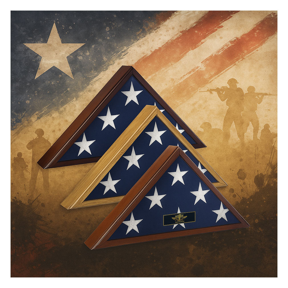 Flag Display Case for a Veteran Funeral - for Casket Flag Flag Display Case for Veteran Funeral for Casket Flag