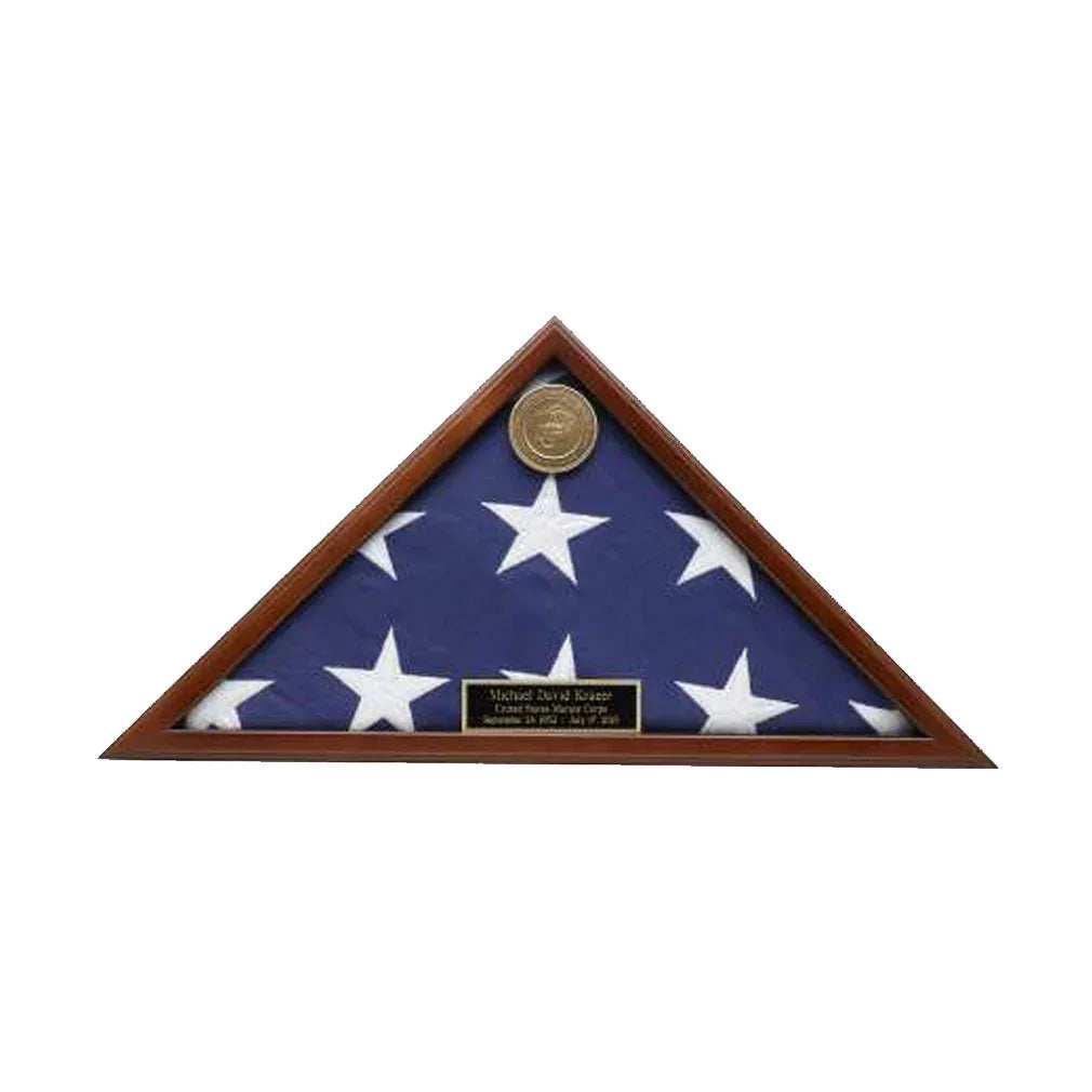 Veteran American flag display case, Military veteran flag shadow box, Burial flag display case for veterans, Patriotic flag display case, Veteran memorial flag box