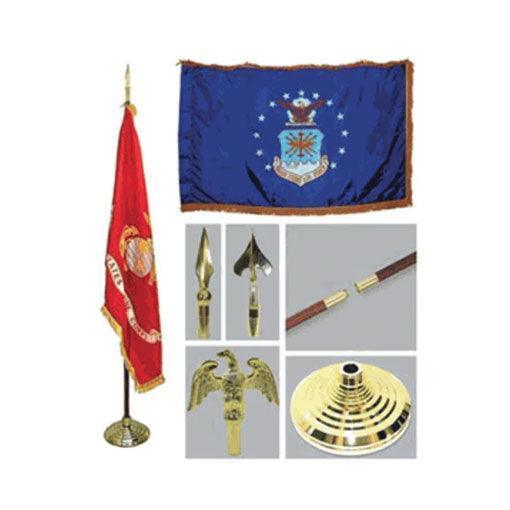 Air Force 3ft x 5ft Flag, Flagpole, Base, and Tassel Air Force 3ft x 5ft Flag, Flagpole, Base, and Tassel