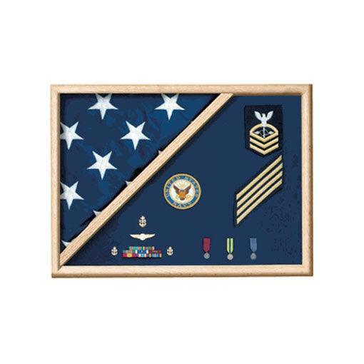 Air Force Blue - Wood Flag Display Case - Flags Connections