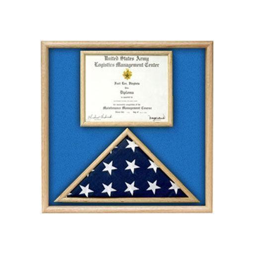 Air Force Flag and certificate Display case Air Force Flag and certificate Display case
