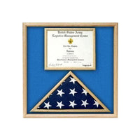 Air Force Flag and certificate Display case Air Force Flag and certificate Display case