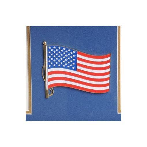 American Flag Medallion Double Picture Frame American Flag Medallion Double Picture Frame