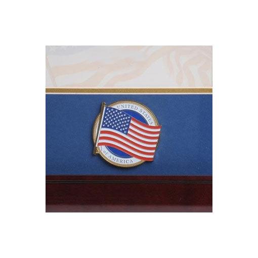 American Flag Medallion Landscape Picture Frame 4 by 6 - Flags Connections