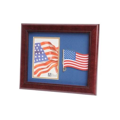American Flag Medallion Portrait Picture Frame 4 by 6 - Flags Connections