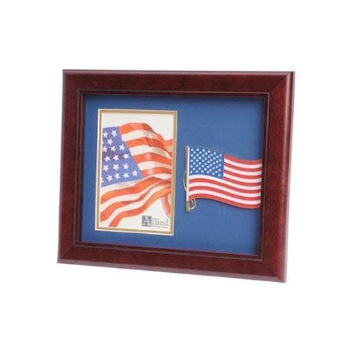 American Flag Medallion Portrait Picture Frame 4 by 6 
