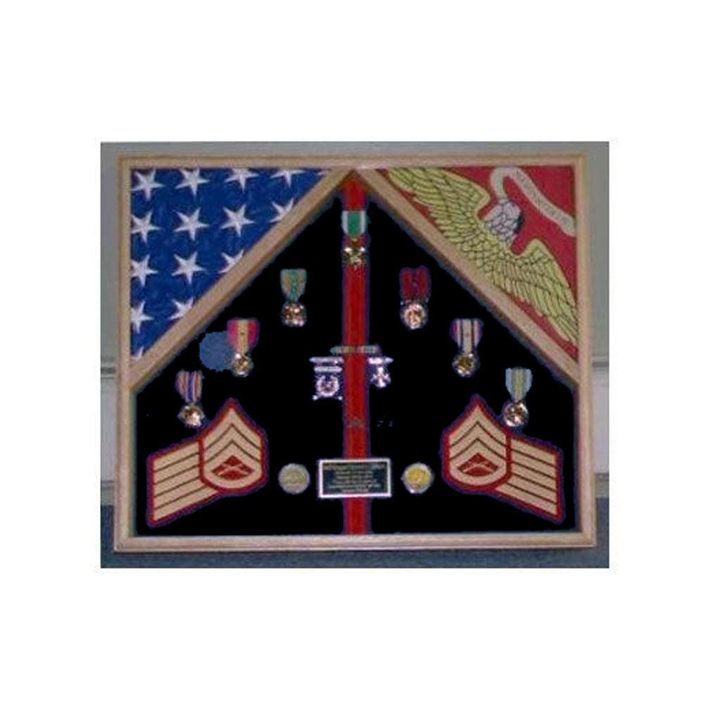 Army 2 Flag Shadow case, 2 Flag Army flag display case Army 2 Flag Shadow case, 2 Flag Army flag display case