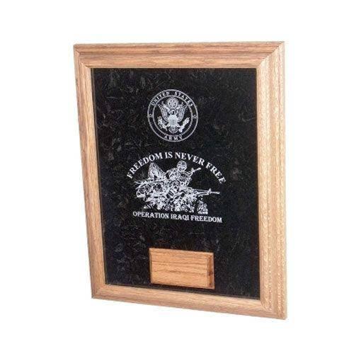 Awards Display Case, Laser engraved soldier Case - Flags Connections