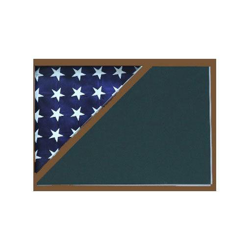 Cherry Shadow box to hold a 3' x 5' flag with 8.5' x 11' certificate - Flags Connections