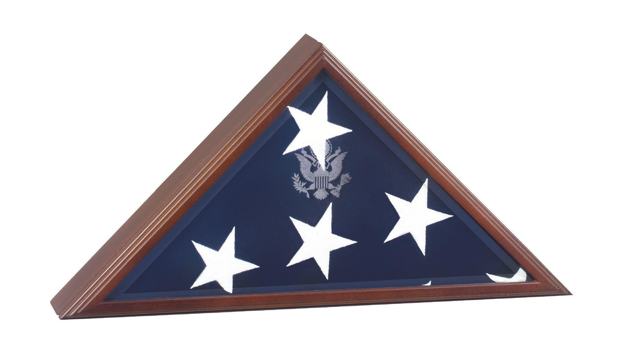 Cherry Wood Large American Burial Flag Box Cherry Wood Large American Burial Flag Box