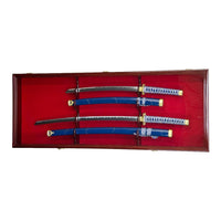 2 Sword Display Case Cabinet Stand Holder Wall Rack Box - Lockable w/ 98% UV Protection 2 Sword Display Case Cabinet Stand Holder Wall Rack Box