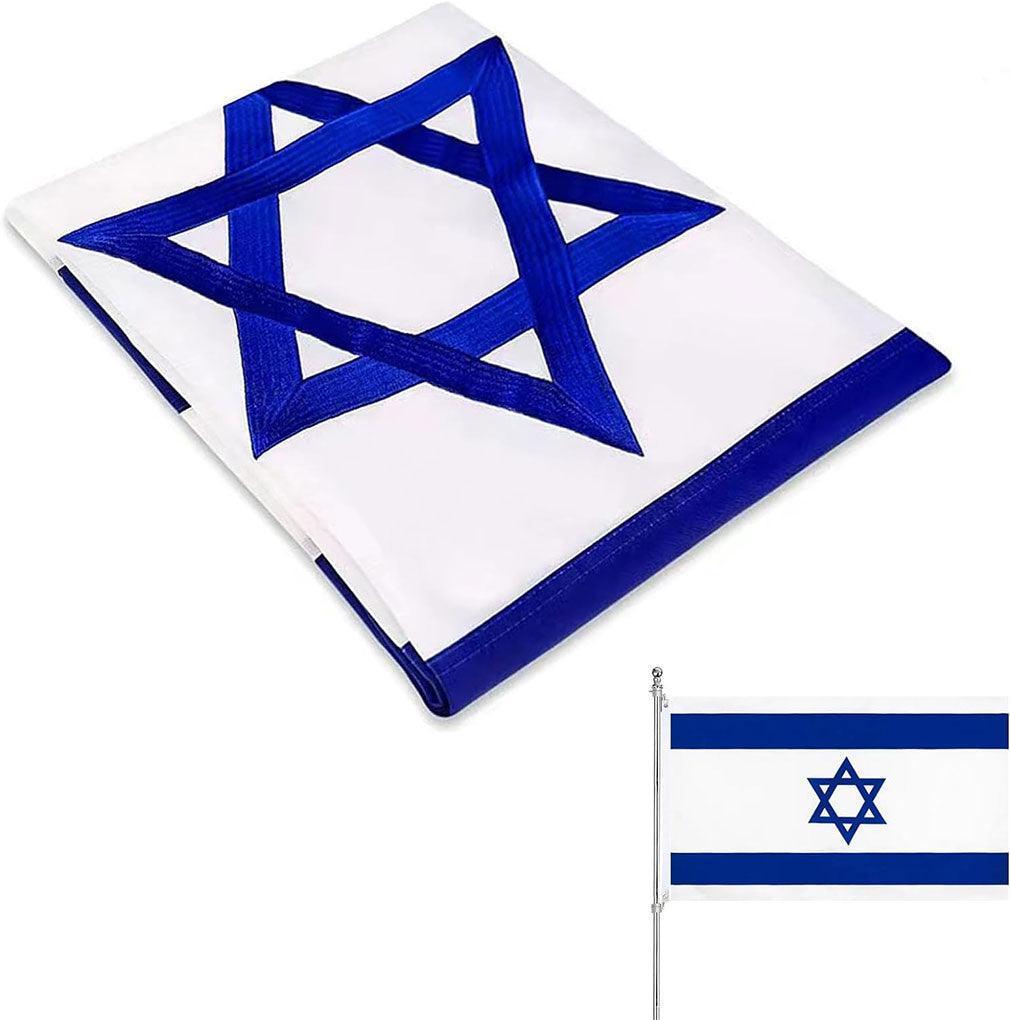 Embroidery Israel Flag 3x5 Israeli Flags Double Sided 