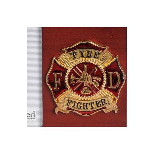 Firefighter Medallion 4 by 6 Desktop Picture Frame - Flags Connections