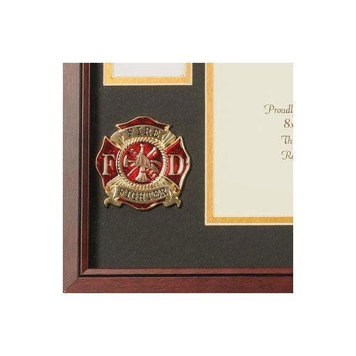 Firefighter Medallion Certificate and Medal Frame 