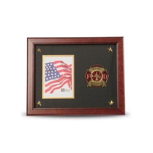 Firefighter Medallion Picture Frame with Stars Firefighter Medallion Picture Frame with Stars