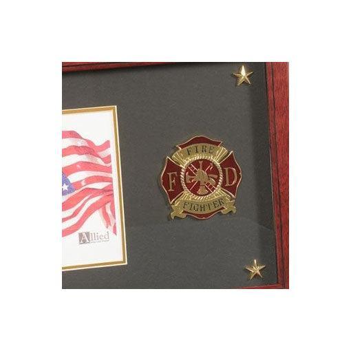 Firefighter Medallion Picture Frame with Stars Firefighter Medallion Picture Frame with Stars