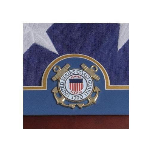 Flag Display Case with Coast Guard Medallion - Flags Connections