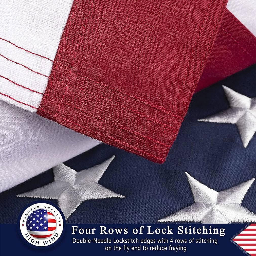 Folded Memorial Flag American US Cotton Flag 5x9.5 FT Premium Folded Memorial Flag American US Cotton Flag 5x9.5 FT Premium