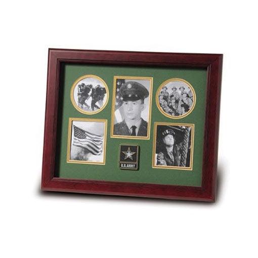 Go Army Medallion Five Picture Collage Frame - Flags Connections
