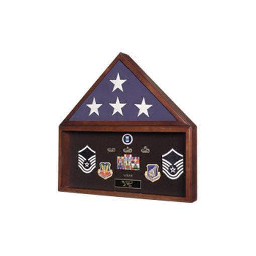 Large Flag and Military Medals Display Case - Wall Mount Large Flag and Military Medals Display Case - Wall Mount