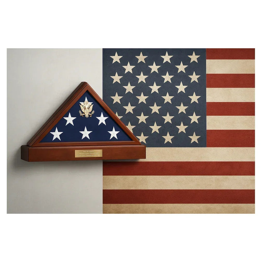 Large Rack For Flags Large Flag Display case for 5' x 9.5' Flag - Burial Flag – Flags ...