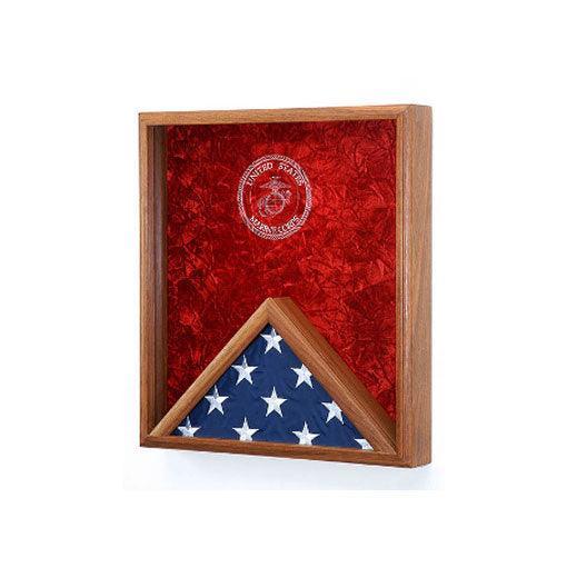 Marine Corps Flag Medal Display Case, USMC Flag Case Marine Corps Flag Medal Display Case, USMC Flag Case